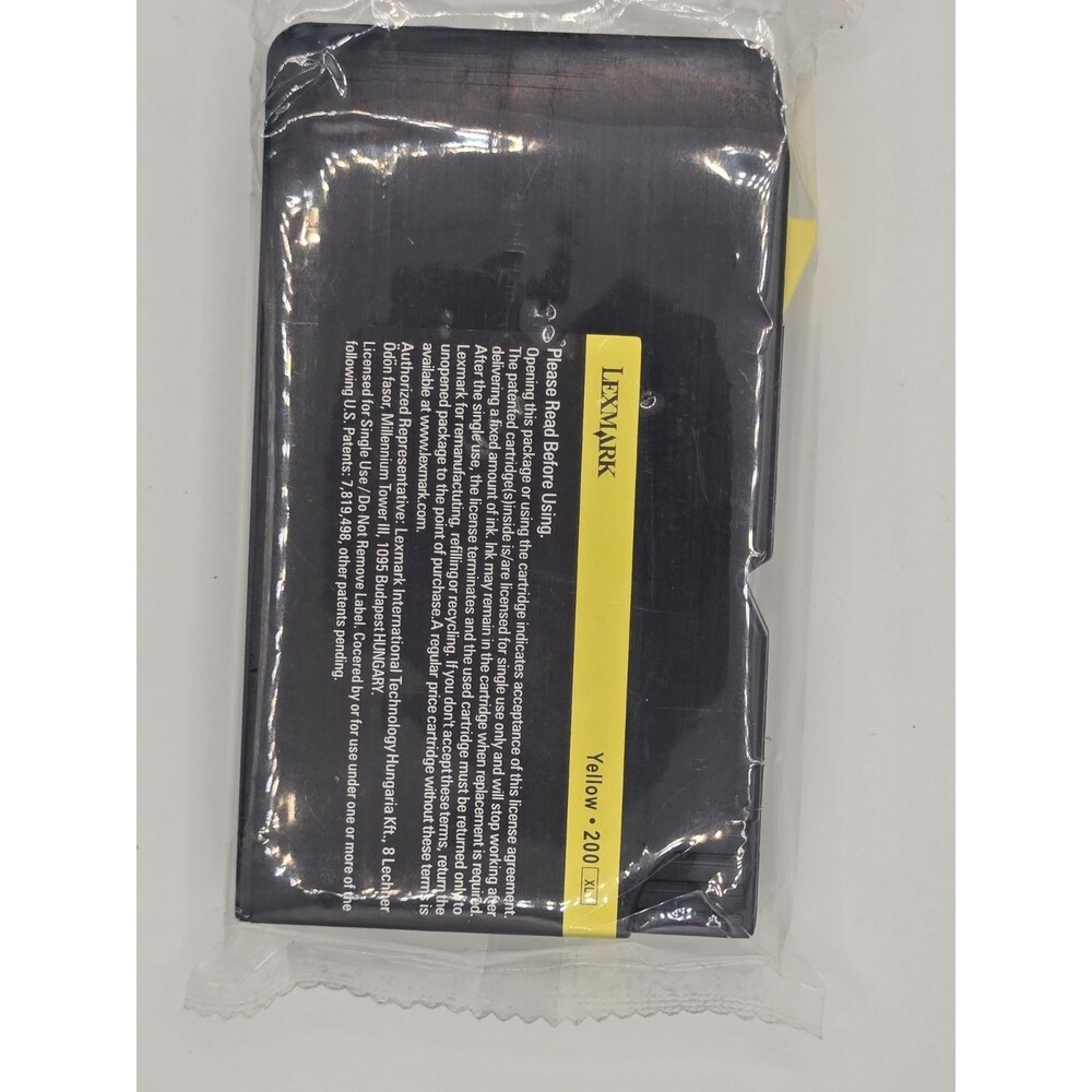 Lexmark 200XL Genuine Yellow Ink Cartridge for All-in-One Pro 4000 14L0177 NEW